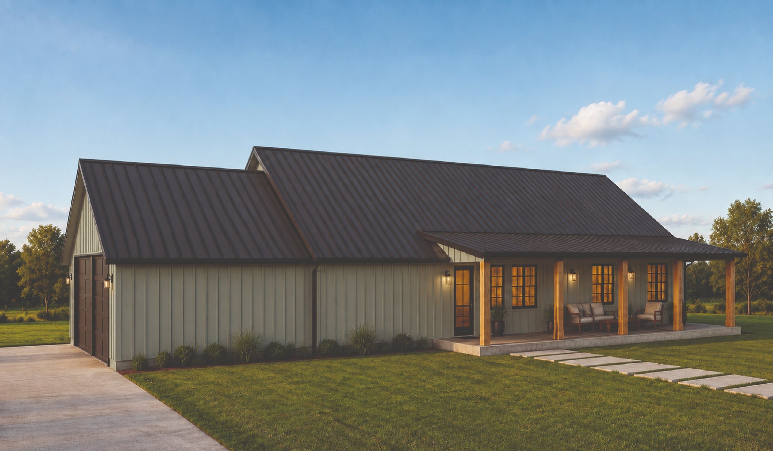 Ohio Star, a 34 foot span barndominium with a 0 square foot shop