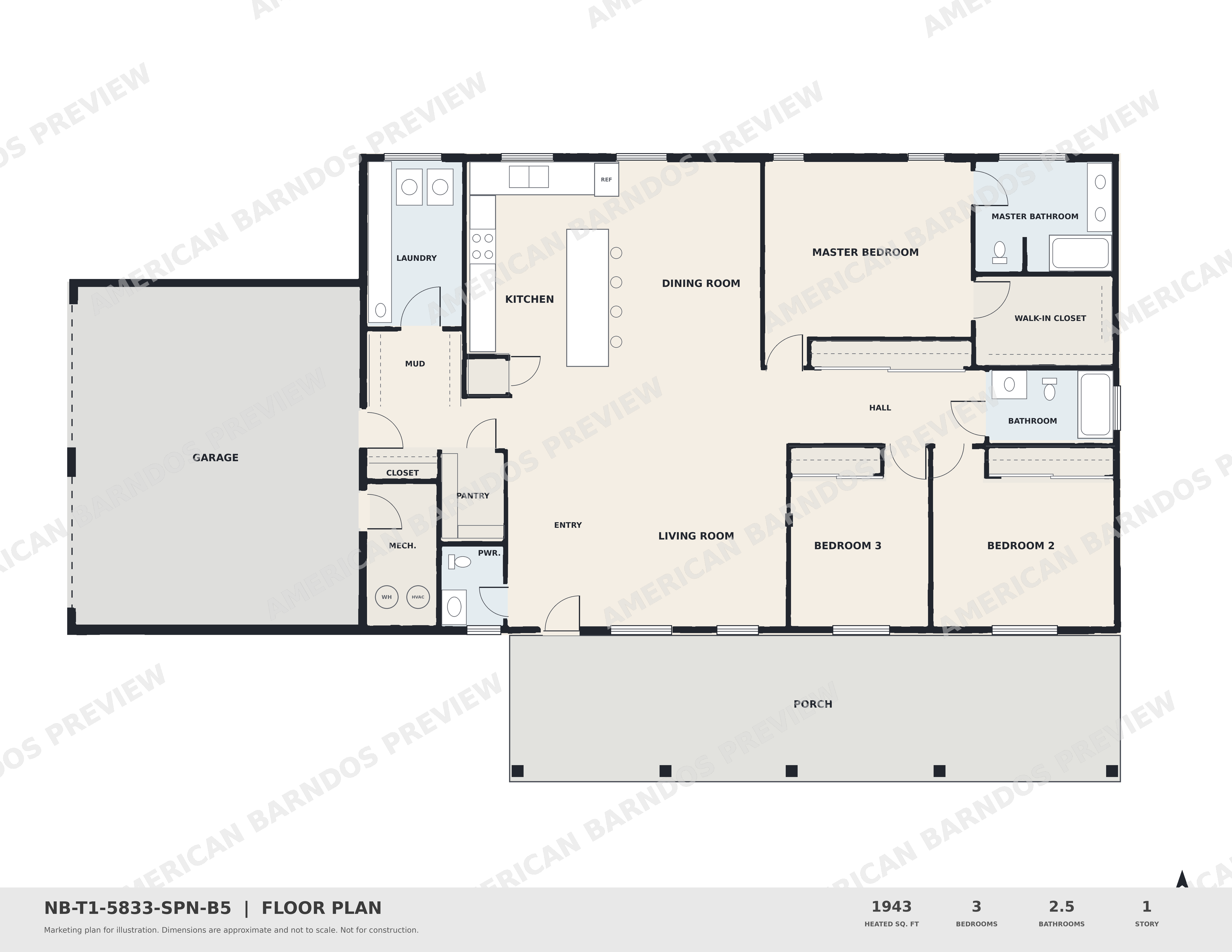 Watermarked floor plan preview for Ohio Star