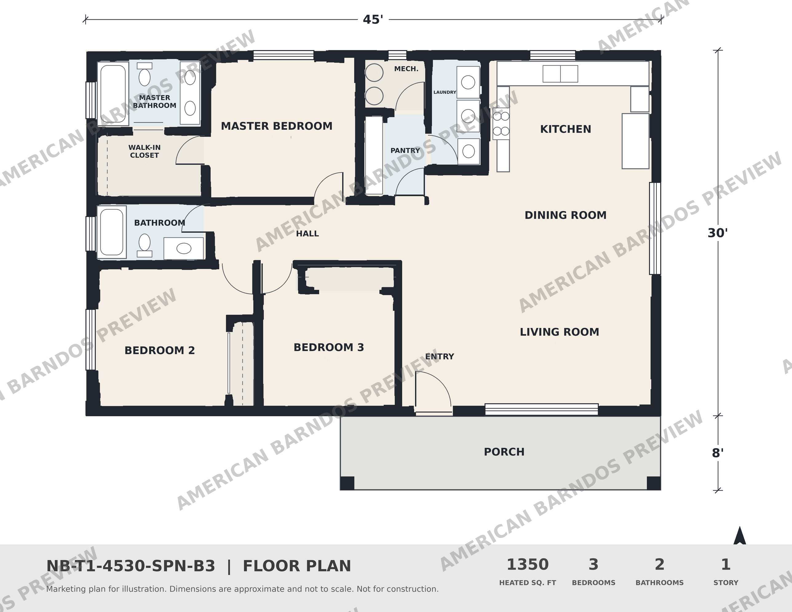 Watermarked floor plan preview for Blazing Star