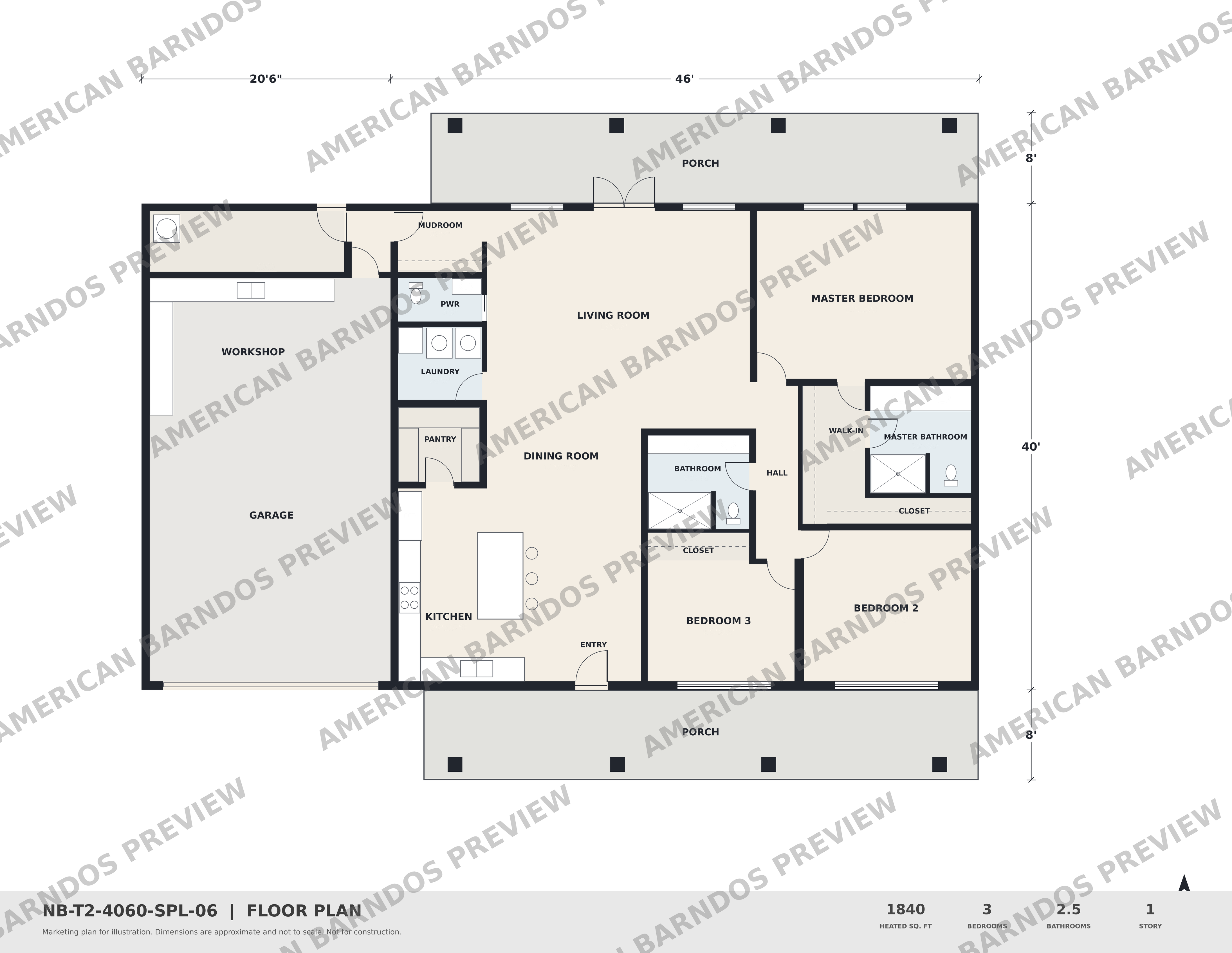 Watermarked floor plan preview for Carpenter's Wheel