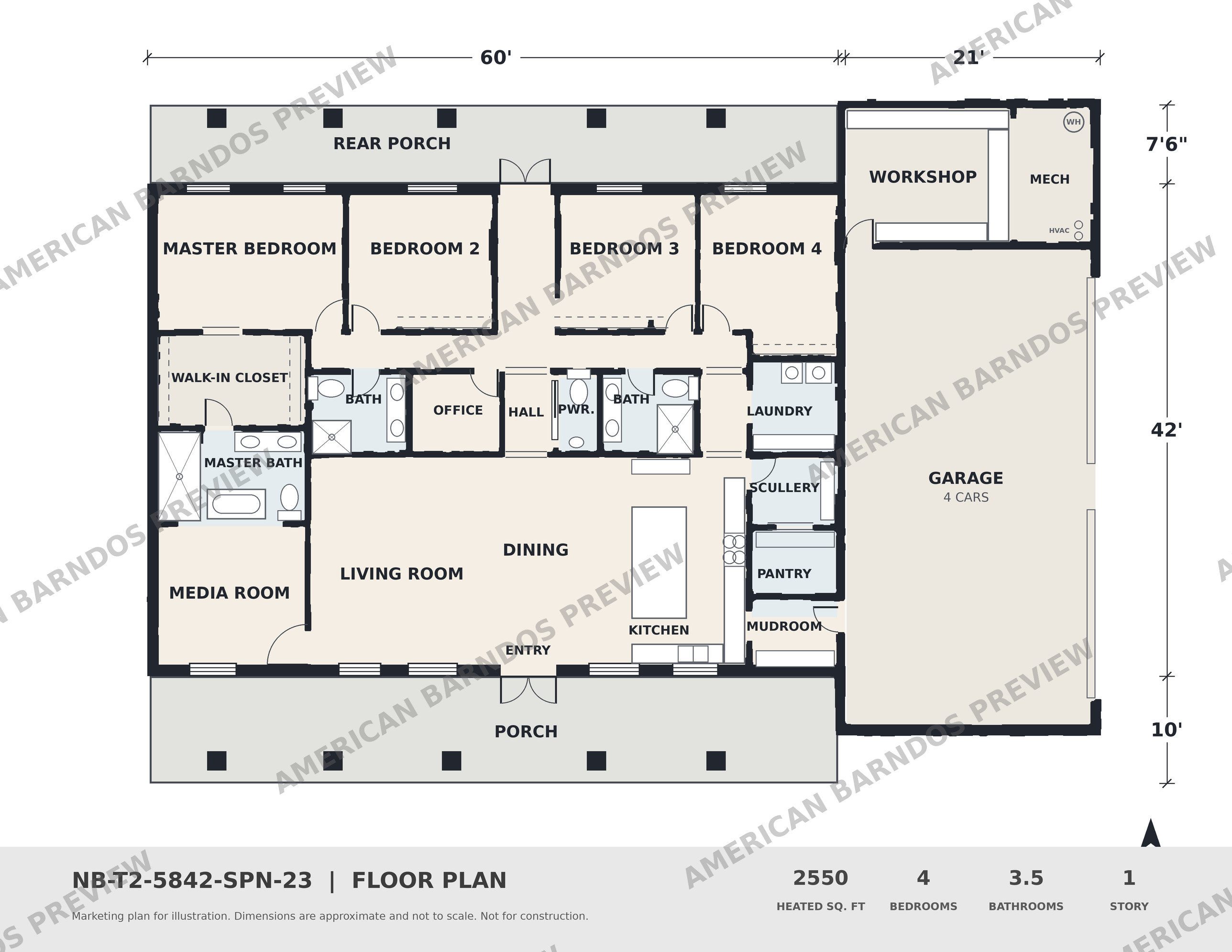 Watermarked floor plan preview for Crossroads