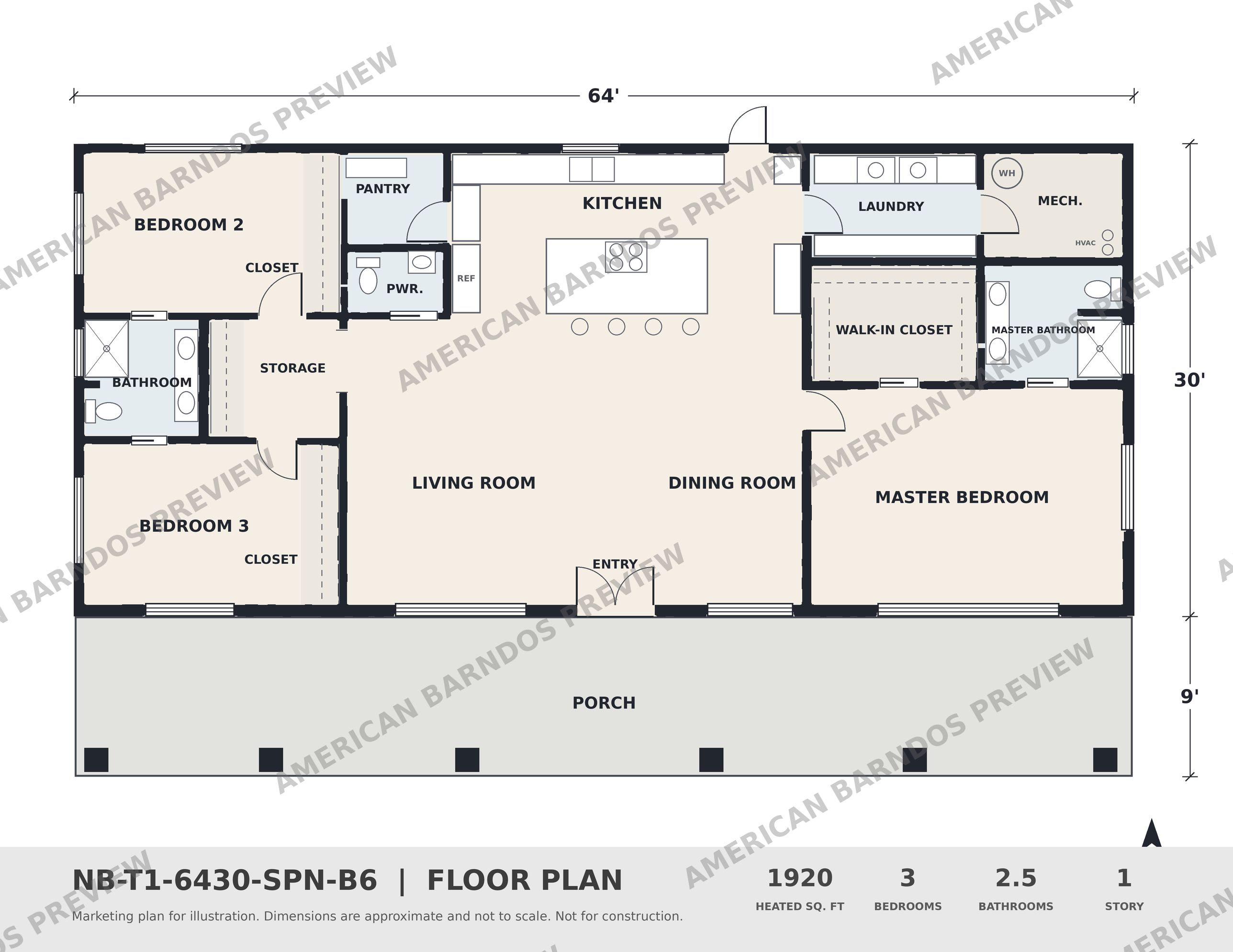 Watermarked floor plan preview for Flying Geese