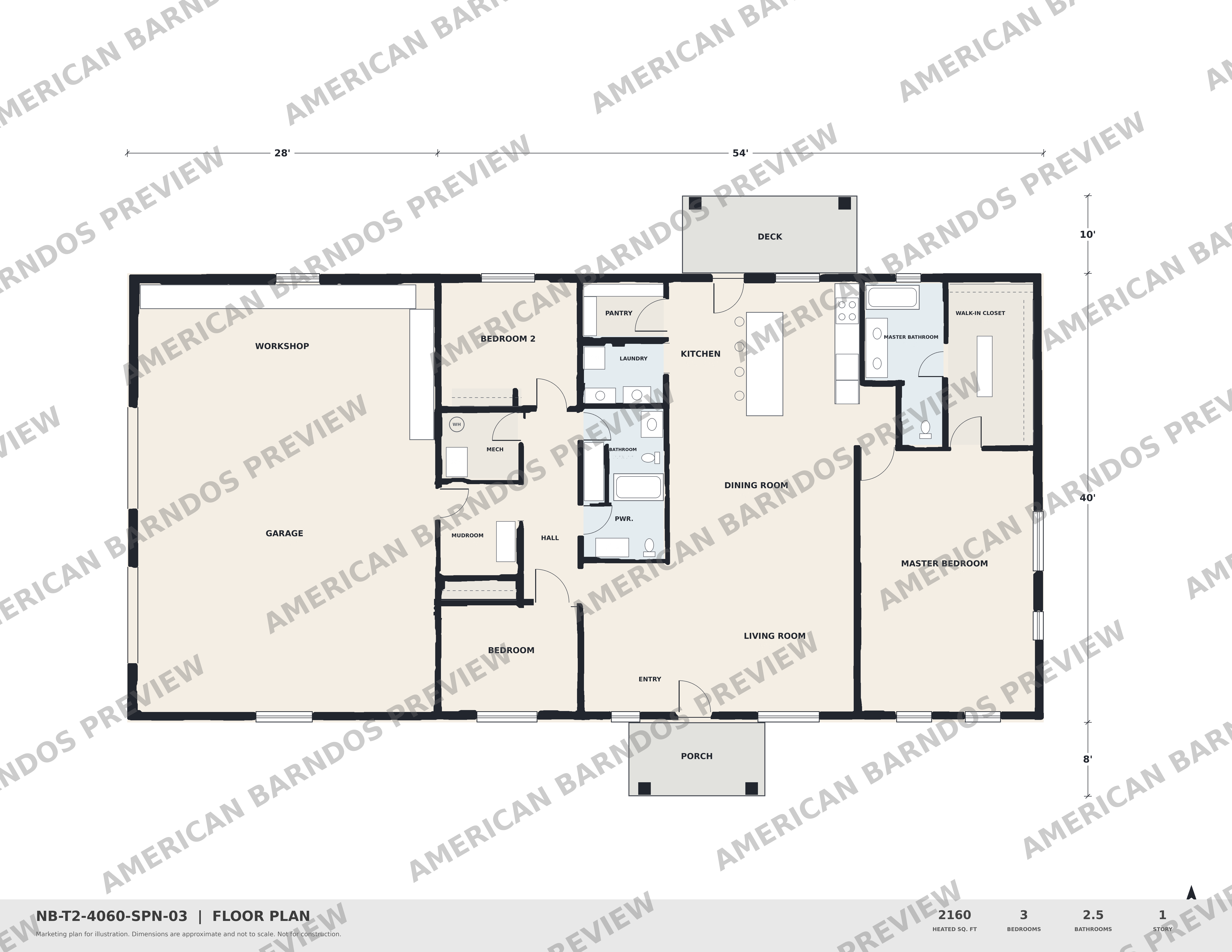 Watermarked floor plan preview for Pine Tree