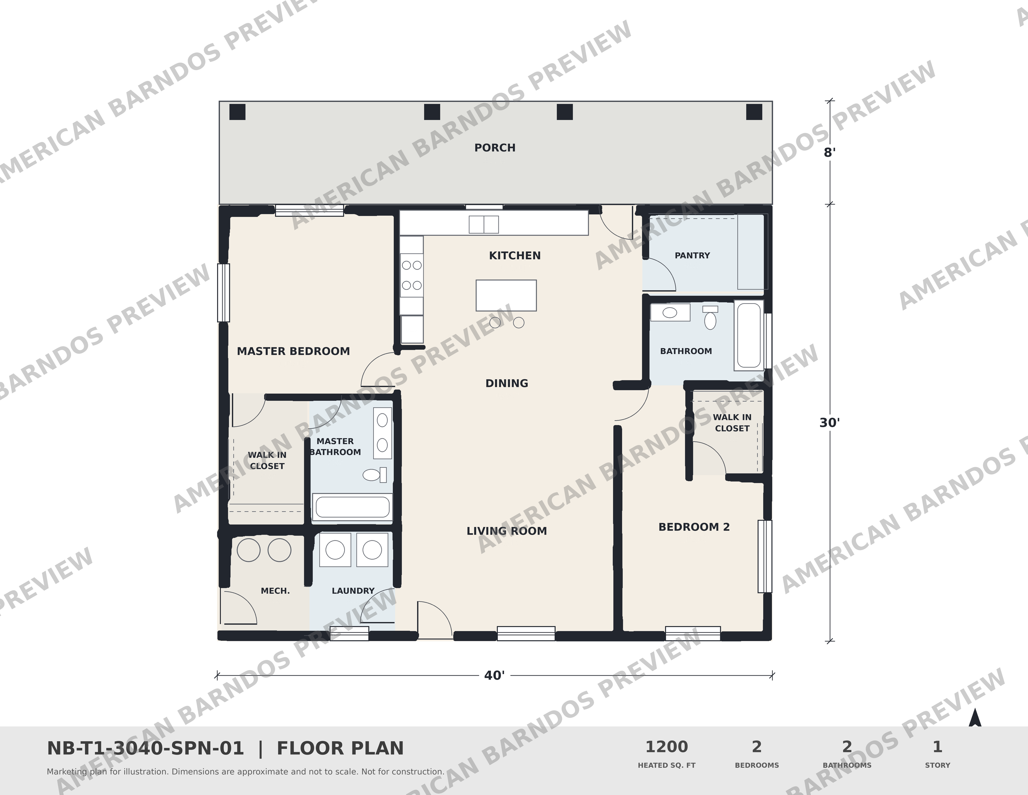 Watermarked floor plan preview for Weathervane